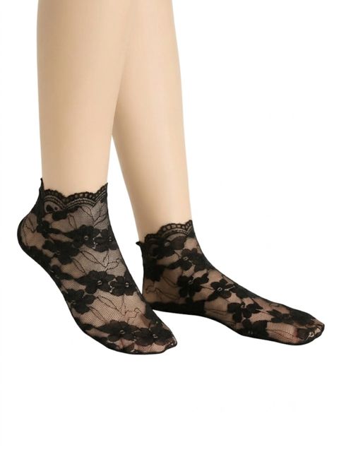 Qadınlar üçün qısa corab YT24-03, qara, elastan, ölçü 36-40 — Bakı