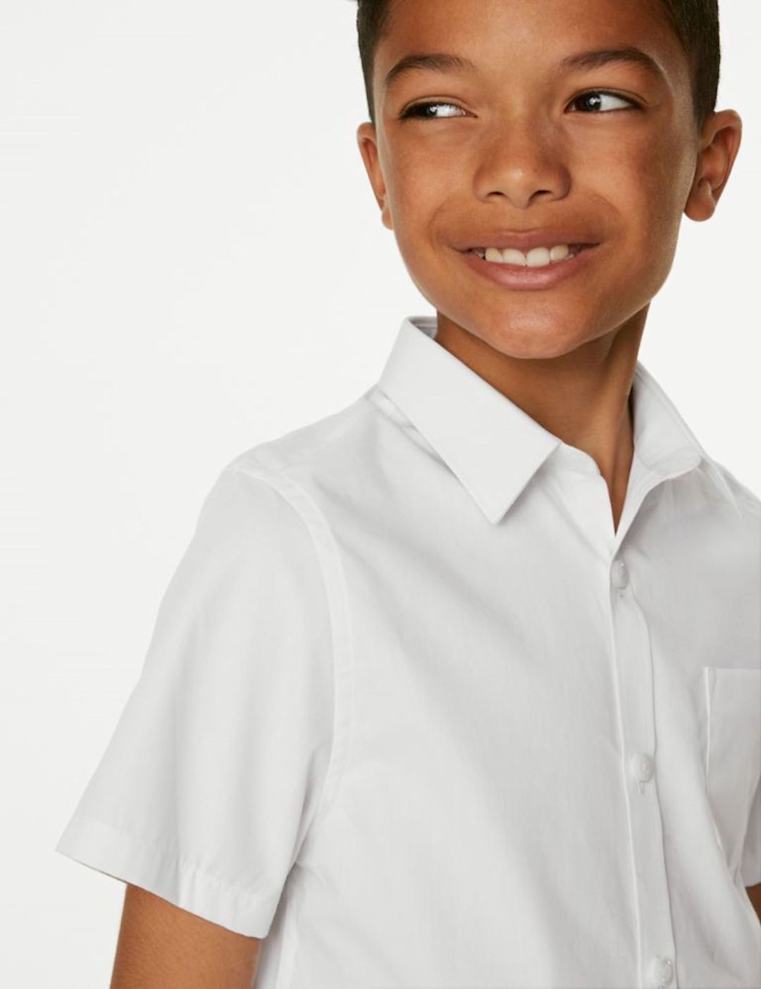 Oğlanlar üçün 2 ədədli məktəbli qısaqol köynək dəsti Marks & Spencer school shirt, ağ, pambıq, ölçü 10-11 yaş — Mallar, Bakı (3)