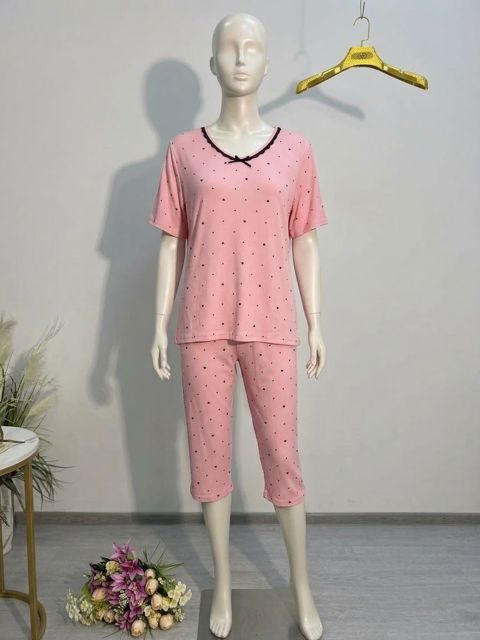Kaprili pijama dəsti, çəhrayı, pambıq, ölçü One size — Bakı