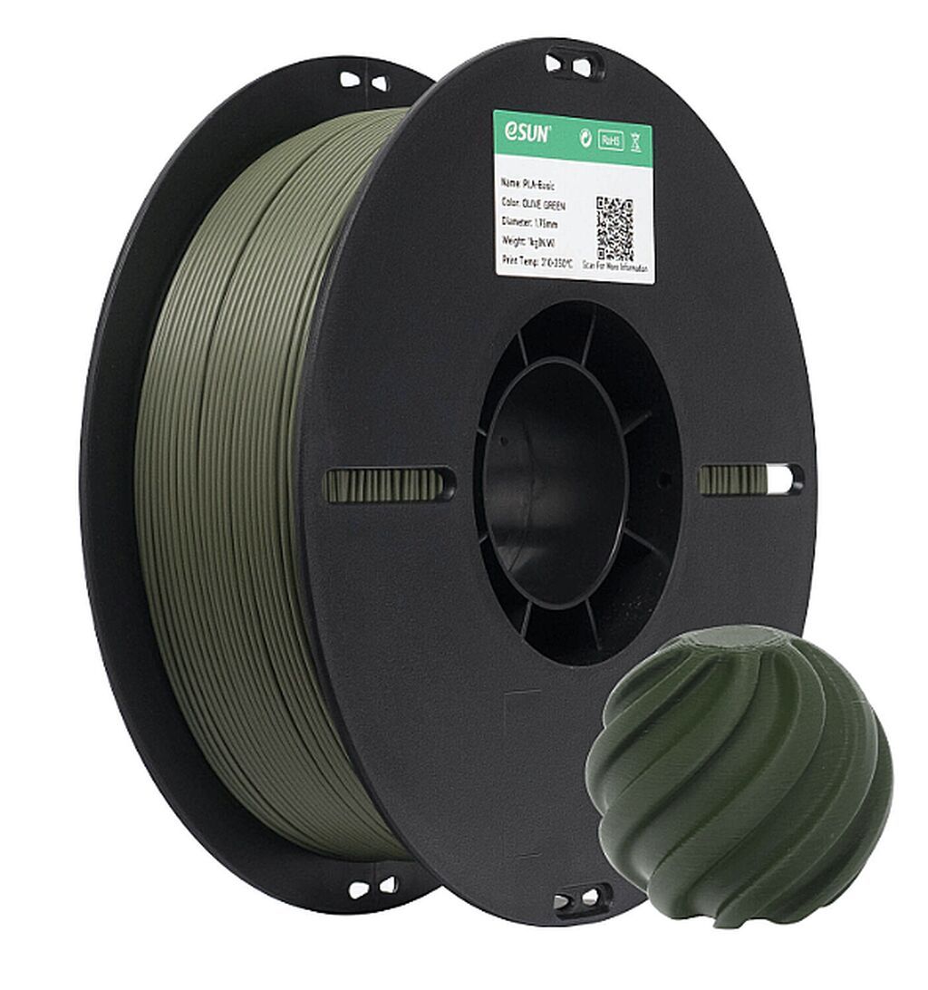 Esun PLA Basic 1.75 mm Filament – Zeytun Yaşılı, 1 kq PLA-Basic — İstehlak malları və aksesuarlar, Bakı