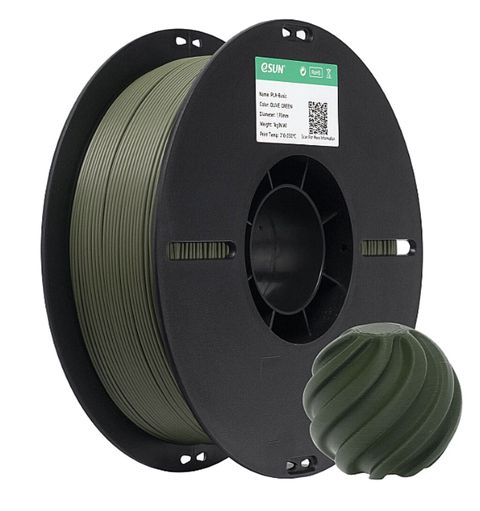 Esun PLA Basic 1.75 mm Filament – Zeytun Yaşılı, 1 kq PLA-Basic — Bakı