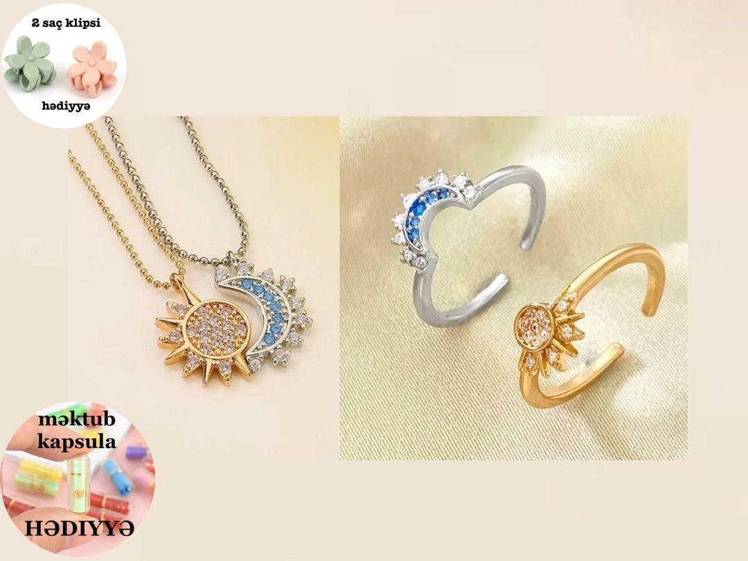 Komplekt üzük və boyunbağı me-komp006 — Mallar, Bakı (2)