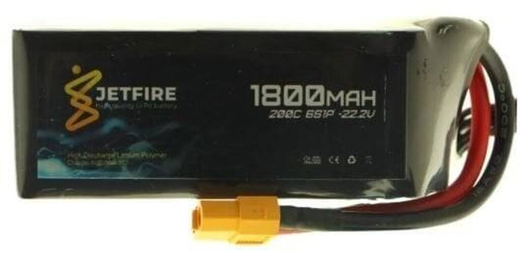 JetFire 22.2V 1800mAh 200C Li‑Po 6S Batareya Yüksək cərəyan tələb — Smartfon ehtiyat hissələri, Bakı
