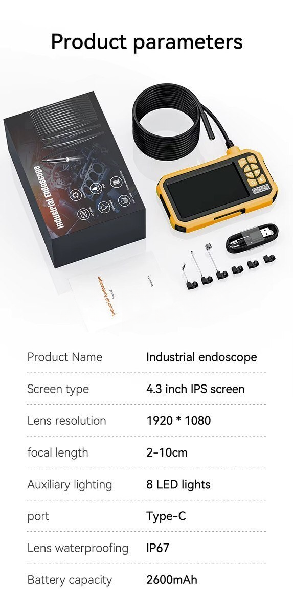Endoskop kamera Fuers 5m 1080p Dual Lens — Foto və video texnikası, Bakı (5)