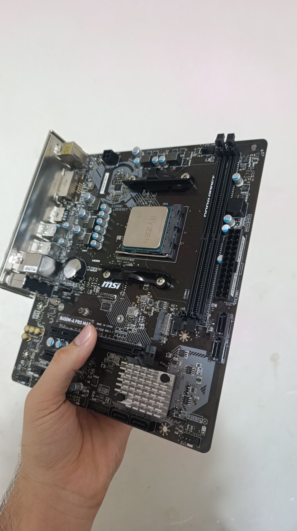 Güclü AM4 Komplekt: MSI B450M-A PRO MAX + AMD Ryzen 5 2600 — Ana platalar, Xırdalan (2)