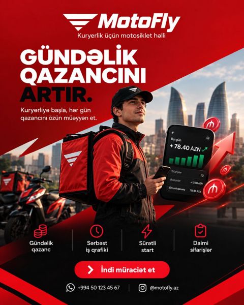 Moto-kuryer tələb olunur — Bakı