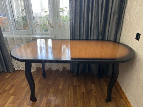Qonaq masası, İşlənmiş, Açılmayan, Taxta, Oval masa — Bakı