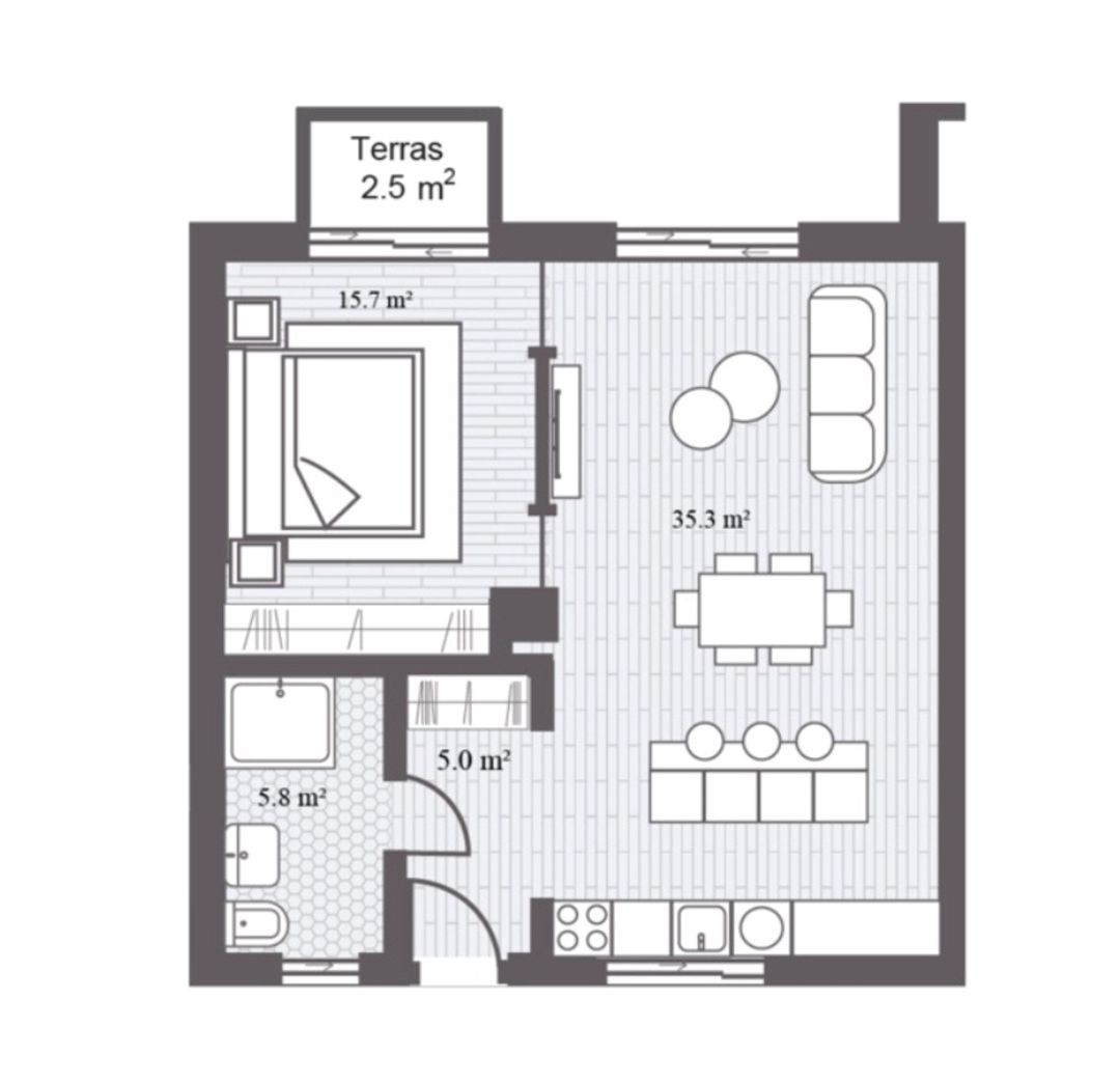 Satılır 2 otaqlı yeni tikili 74 m² — Mənzil, Bakı (6)