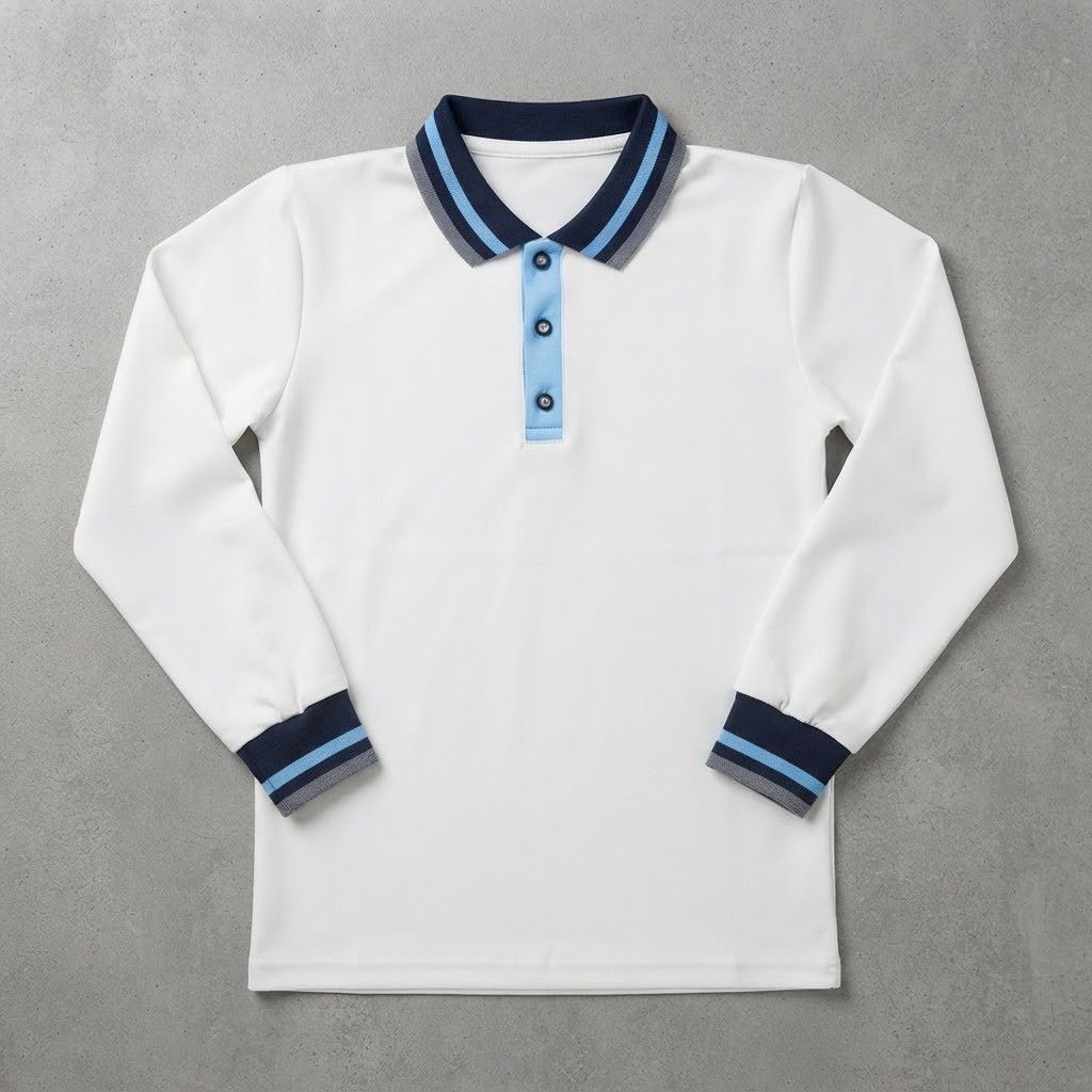 Məktəbli uzunqol polo 2797398, ağ, pambıq, ölçü 5-6 yaş — Mallar, Bakı