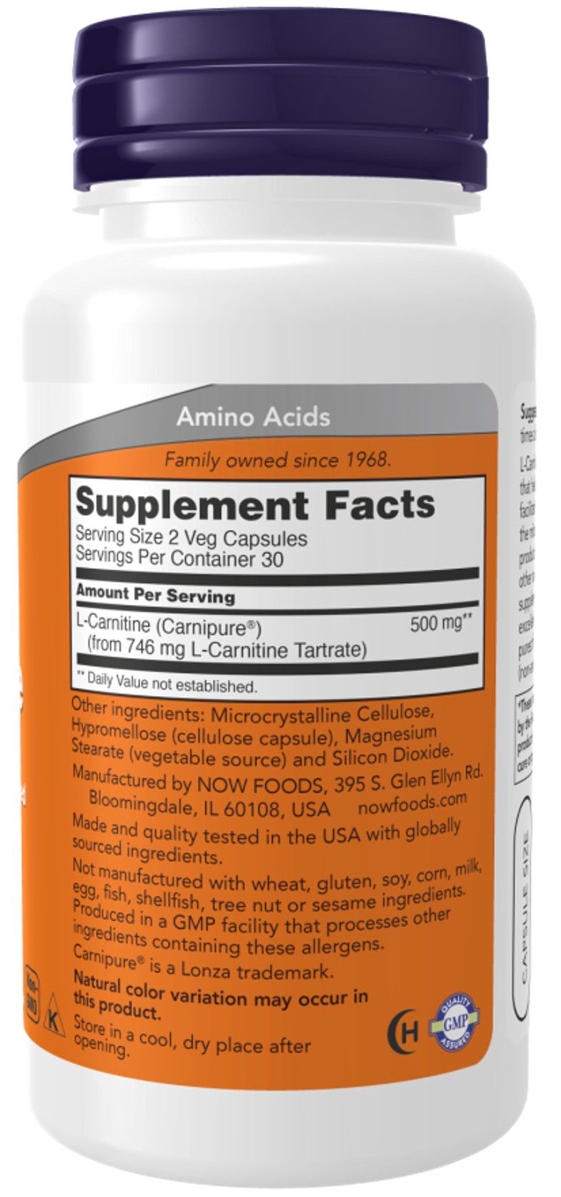Qida əlavəsi Now Foods L-Carnitine, 250 mq, 60 kapsul — Mallar, Bakı (2)
