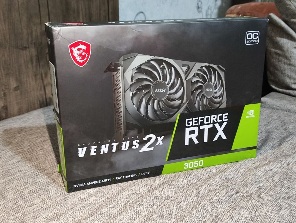 Videokart NVidia GeForce RTX 3050, 8 GB, İşlənmiş — Qrafik kartlar, Bakı