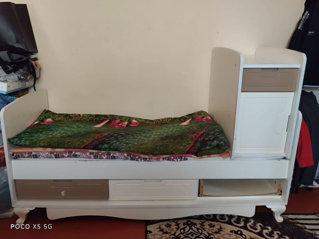 Oğlan və qız üçün, İşlənmiş, Təknəfərlik çarpayı, Komod — Uşaq mebeli dəstləri, Bakı (3)