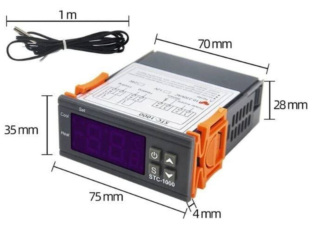 STC-1000 110-220V 10A LCD Ekranlı Temperatur Kontrol Modulu — Soyutma sistemi, Bakı (2)
