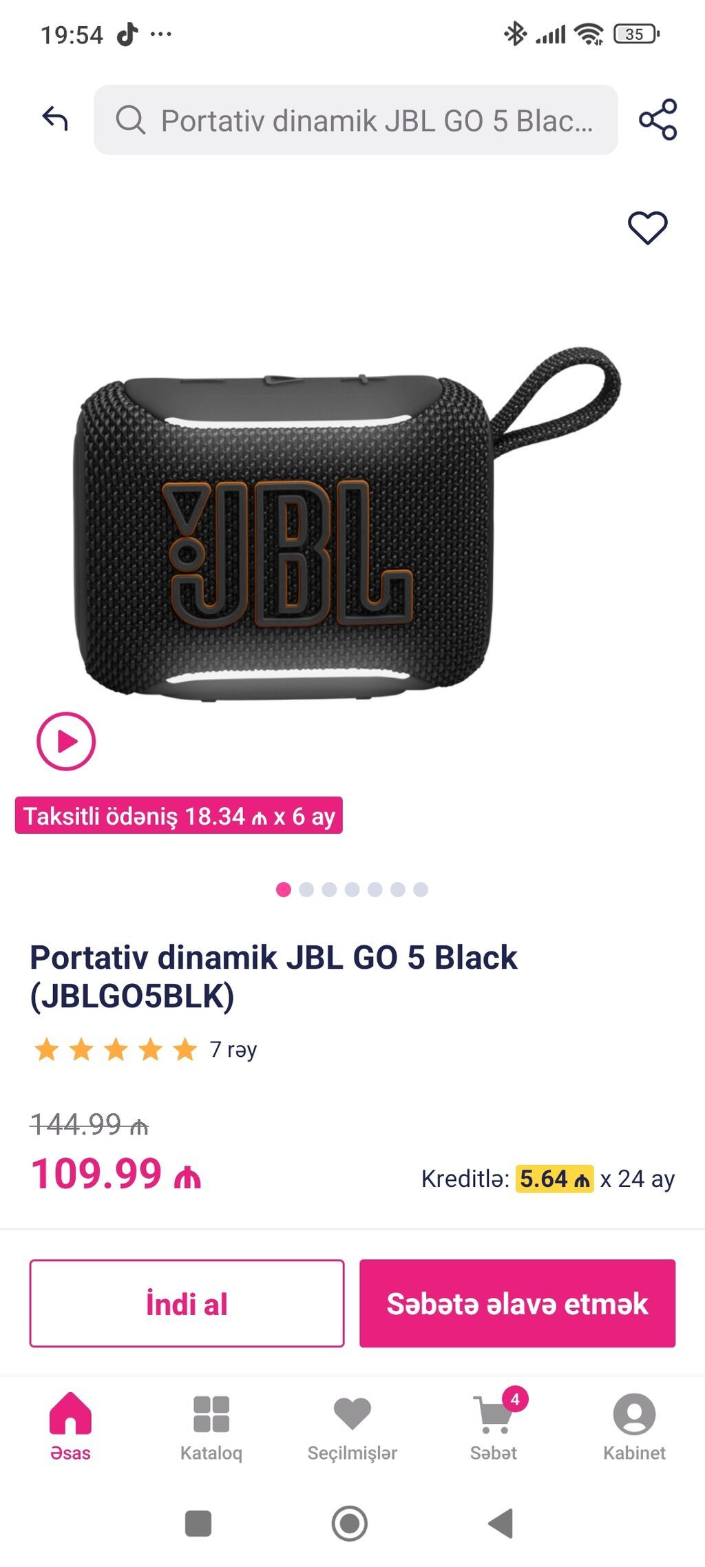 JBL GO 5 portativ dinamik Orjinal.Bu gun Birmarketden mene 110 azn — Dinamiklər və akustik sistemlər, Bakı (2)