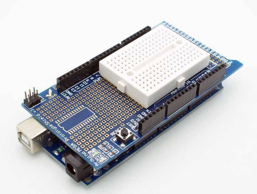 Arduino Mega 2560 R3 Proto Shield + Mini Breadboard - Arduino Mega — Digər, Bakı