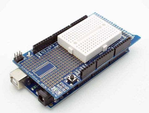 Arduino Mega 2560 R3 Proto Shield + Mini Breadboard - Arduino Mega — Bakı