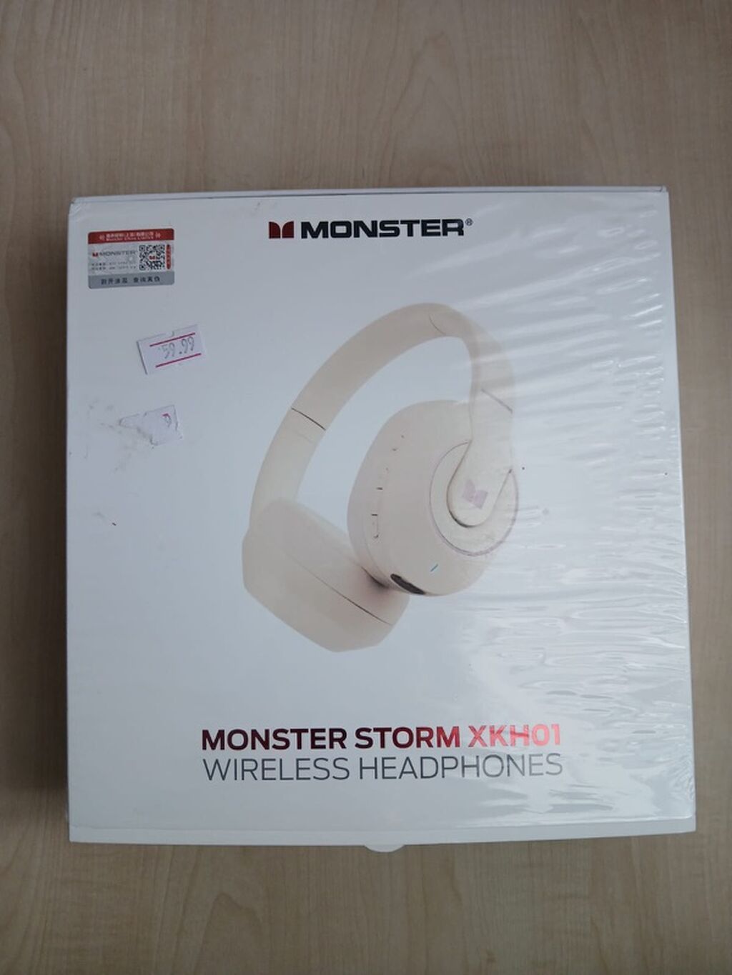Monster Storm XKH01 simsiz qulaqlıq - Rəng: krem/ağ - Bağlantı — Qulaqcıqlar, Bakı (3)