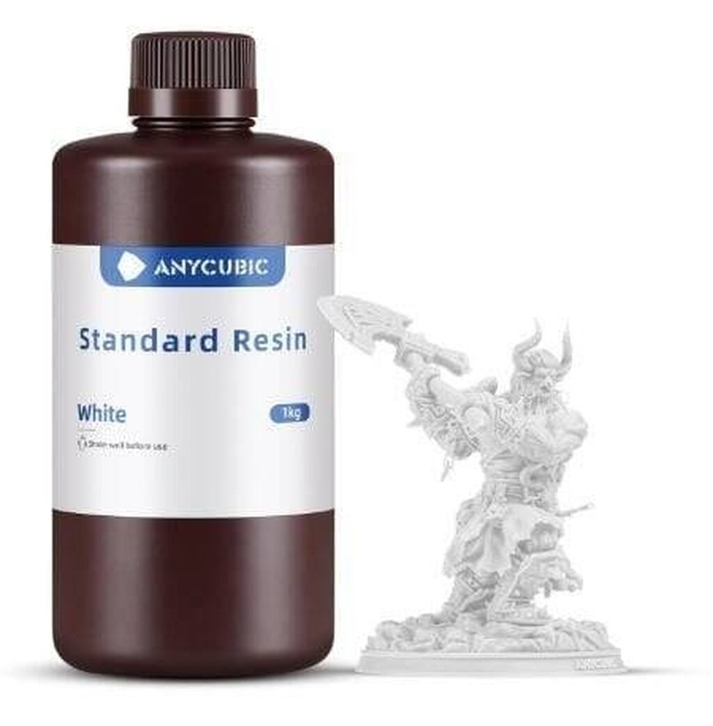 Anycubic Standard Reçine – Ağ, 1 kq UV-həssas 3D printer reçinəsi — Rənglər və vernik, Bakı