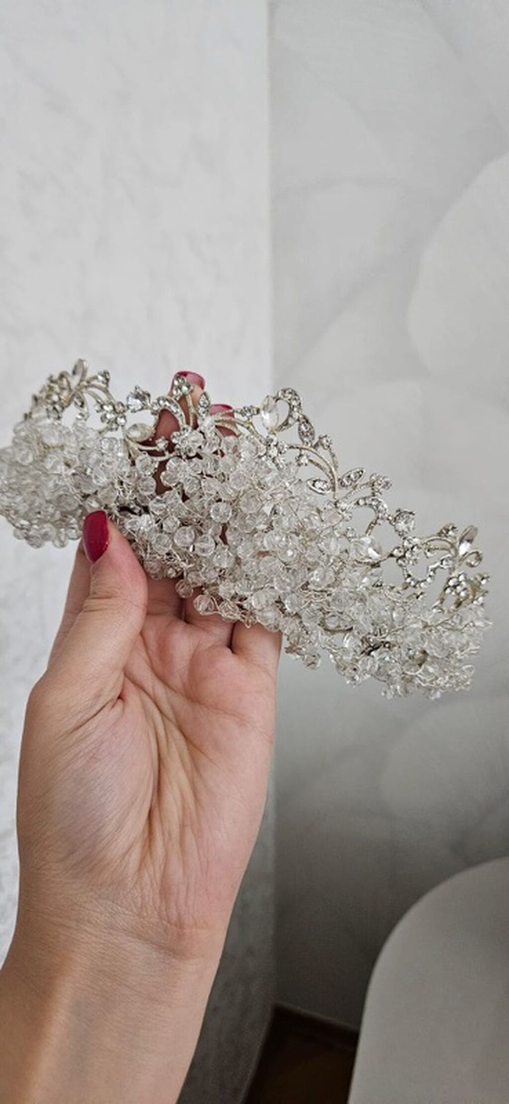 Gəlin tacı və platformalı gəlin ayaqqabısı — Toy paltarı, Bakı (3)