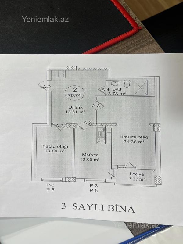 Satılır 2 otaqlı Bina evi menzil (Yeni tikili), 76.74 m², Nizami rayonu — Mənzil, Bakı (6)