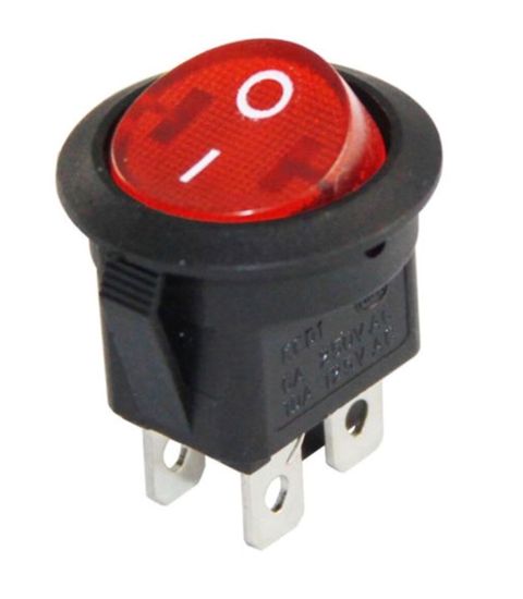 20mm İşıqlı On-off Dairəvi Roker Svitç (Rocker Switch) Elektrik və — Bakı