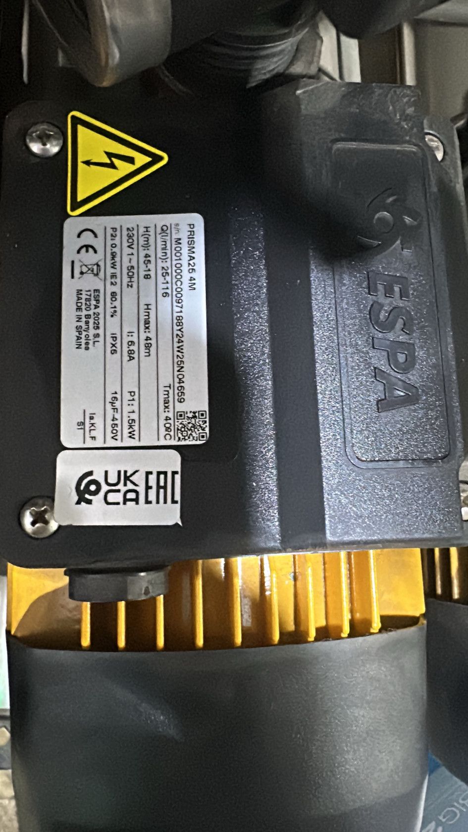 Su nasosu Espa, PRISMA25 4M, 1500 Vt, 9 m, 48 m — Mallar, Bakı (3)