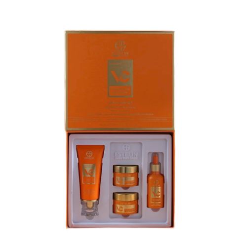 Üz dərisinə qulluq üçün dəst Estelin Vitamin C Plus (zərdab 100 ml + sprey 160 ml + maska) — Bakı