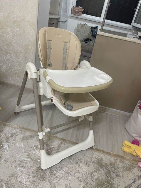 Uşaq yemək stulu – Kidilo (bejevı rəng) - Rahat, yumşaq oturacaq və — Sumqayıt