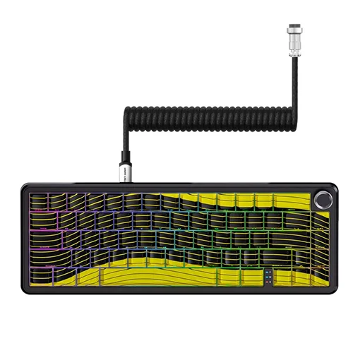 Attack Shark X65 Pro HE Black Yellow-Contour Line Gaming Keyboard — Klaviaturalar və siçanlar, Bakı