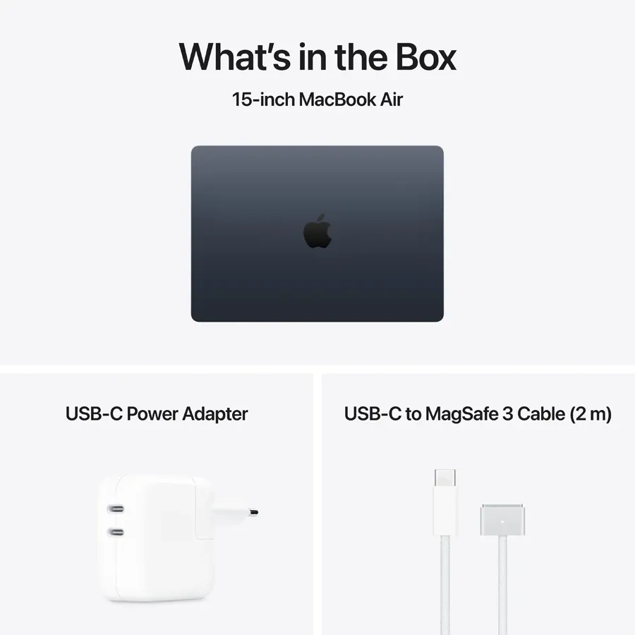 Apple MacBook Air 15.3 M5 16GB/512GB (10C CPU/10C GPU) Midnight — Apple Macbook, Bakı (2)