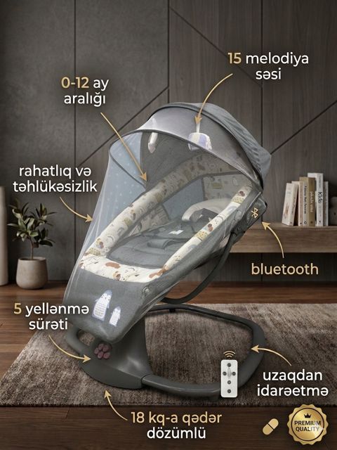 Şezlonq Mastella 08208, boz — Bakı