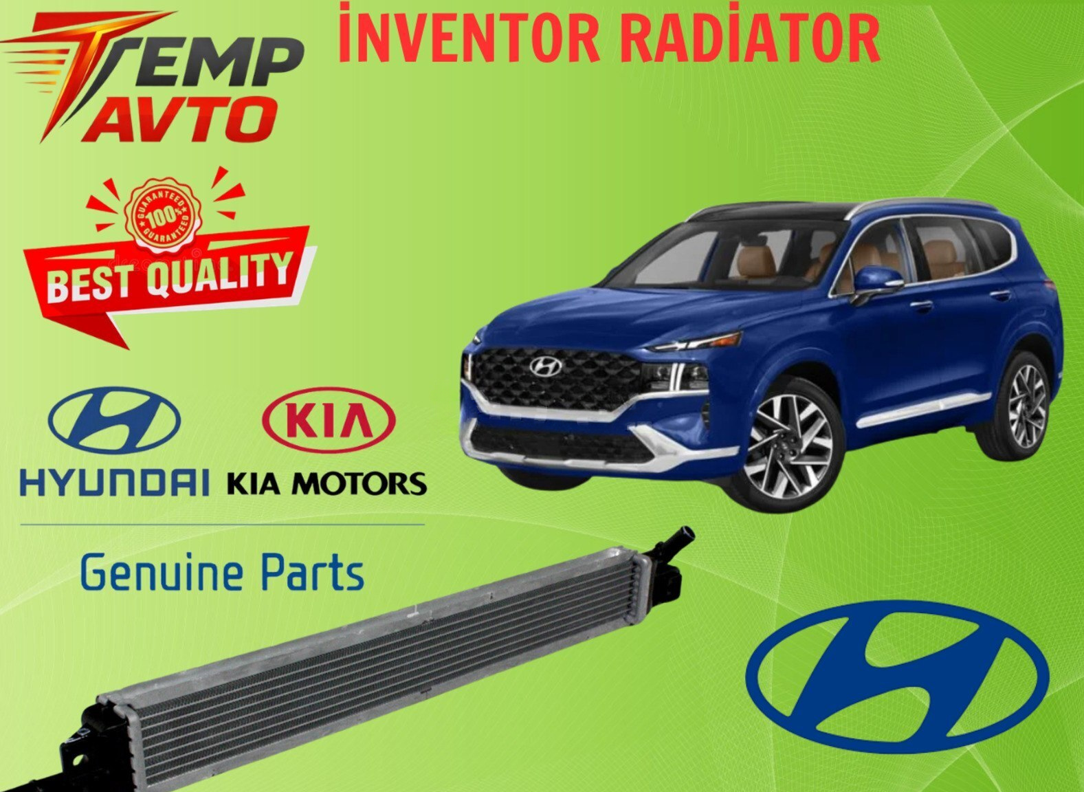 İnverter radiator Hyundai Santa Fe 2020-2025 1.6 Hybrid — Soyutma sistemi, Bakı