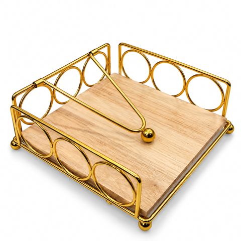 Salfet qabı TR002757, 18x18 sm, bej-qızılı — Bakı