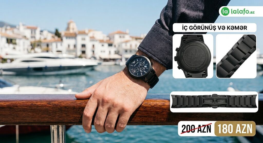 Yeni, Qol saatı, Emporio Armani, rəng - Qara — Qol saatları, Bakı (2)