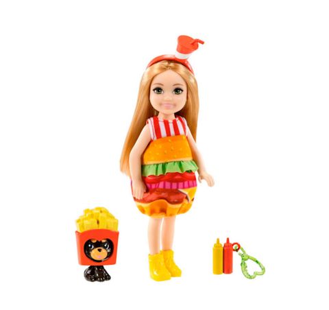 Kukla Barbie Chelsea burqer kostyumunda, 3+ yaş — Bakı