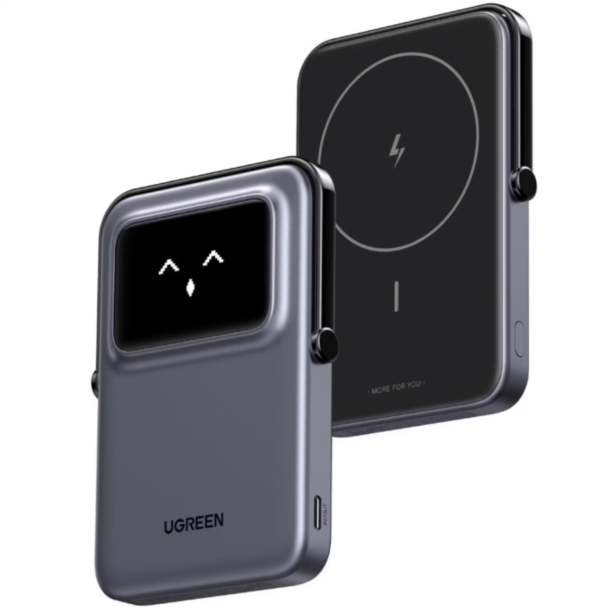 Ugreen 5000mAh Magnetic Wireless Power Bank Gray — Bakı
