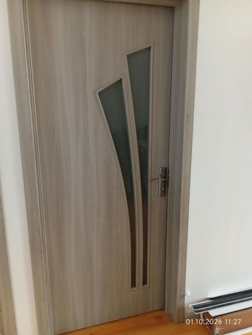 Yataq otağı üçün İşlənmiş Otaq qapısı 90x205 sm Üzlük ilə, Ünvandan götürmə — Pəncərələr, qapılar, balkonlar, Xırdalan (2)