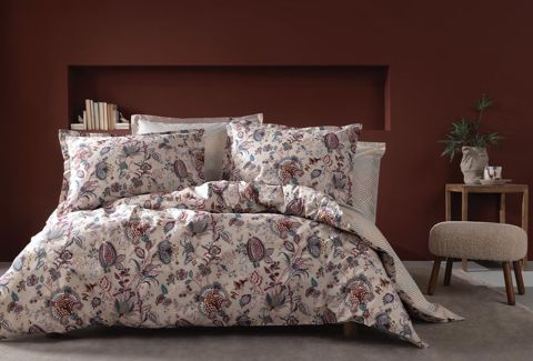 Yataq dəsti Yataş Clowis, yorğan üzü 200х220 sm, mələfə 260x240 sm, 2 əd yastıq üzü 50x70 sm, pambıq, ikinəfərlik, bej — Bakı