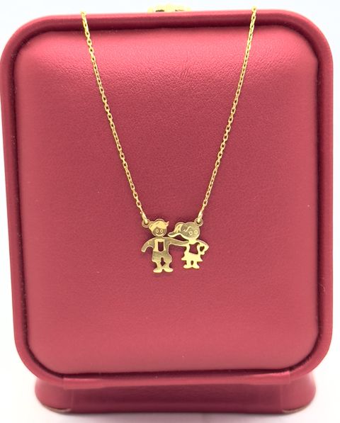 Boyunbağı Golden Gold qadınlar üçün, qızıl 585 əyar, qızılı — Bakı
