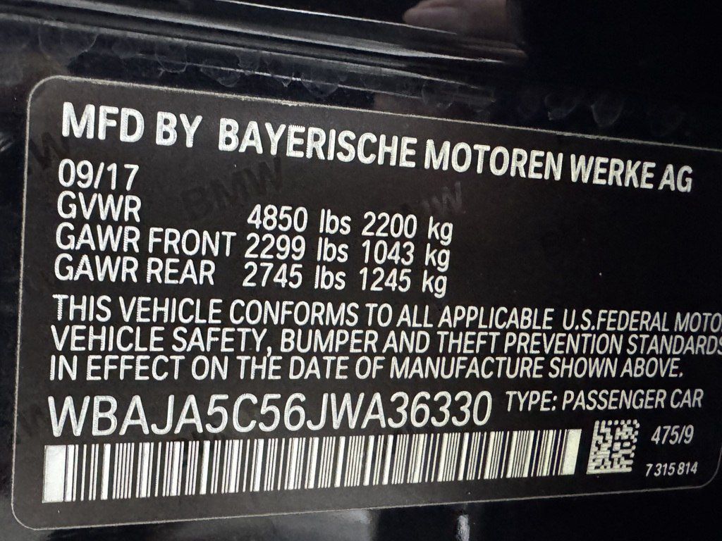 BMW 530, 2.0 L, 2017 il, 90 000 km — Avtomobillər, Bakı (11)