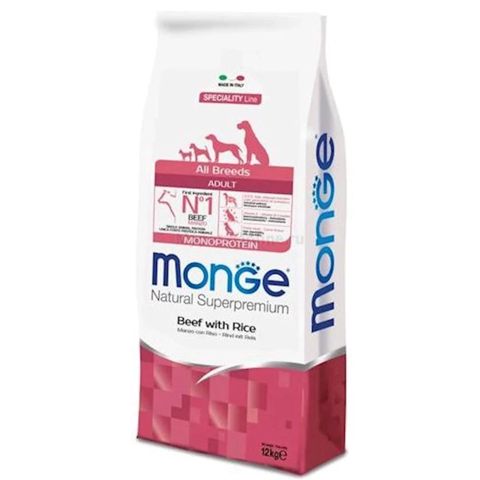 Quru yem Monge All Breeds Adult, dana əti və düyü ilə, yetkin itlər üçün, çəki ilə, 1 kq — Bakı