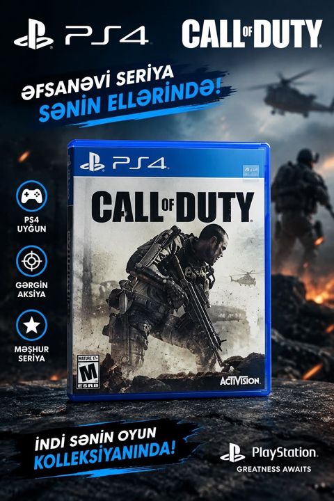PS4 üçün Call of Duty disk versiyası - Cızıqsızdır və işləyir — Bakı