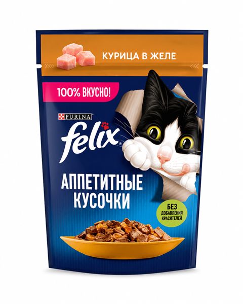 Nəm yem Felix, jeledə toyuq, 75 q — Bakı