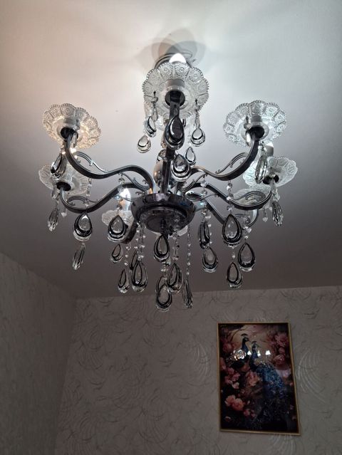 Led Çılçıraq, 4 və daha çox lampa, Xrustal — Digah