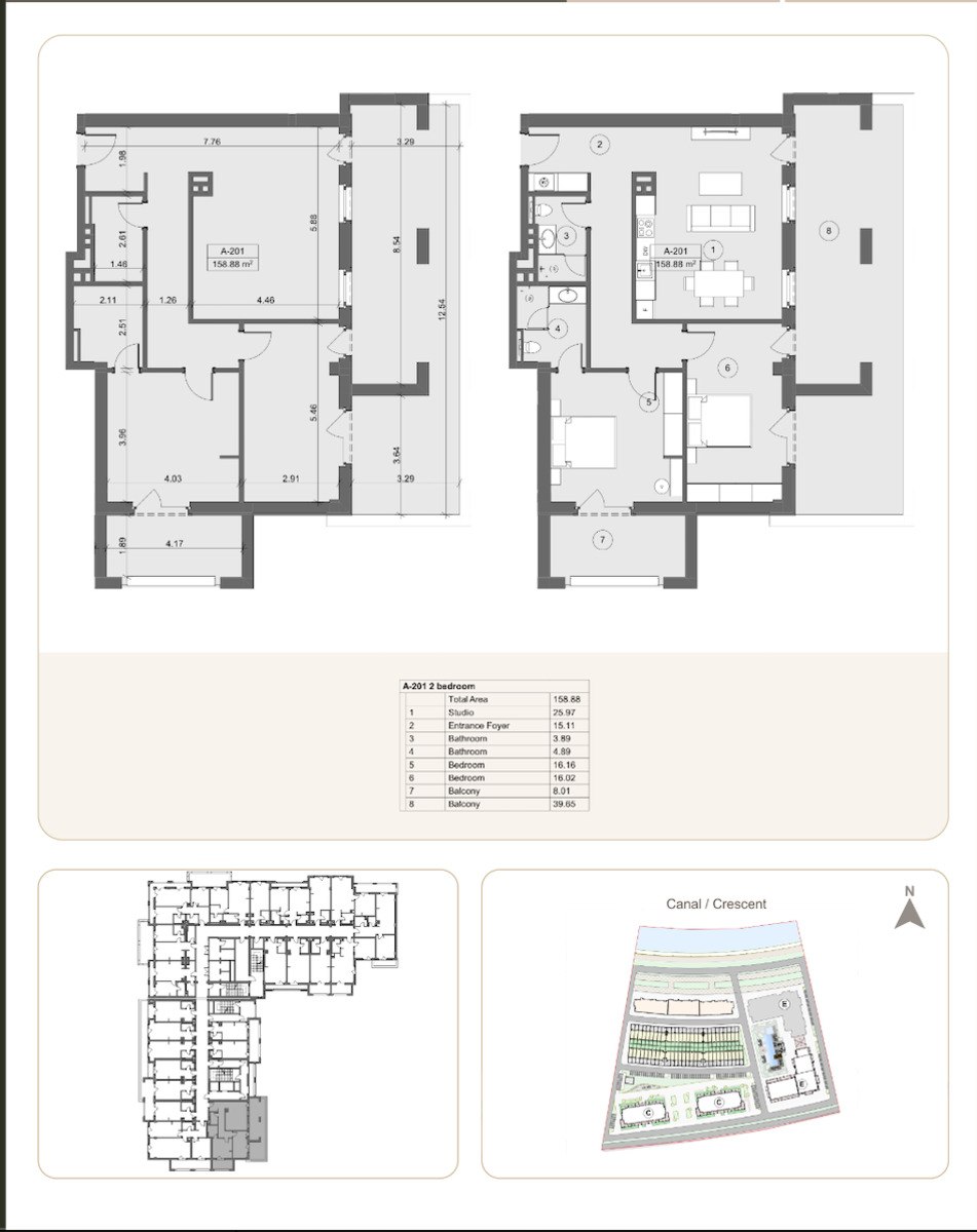 Satılır 3 otaqlı yeni tikili 158.9 m² — Mənzil, Bakı (9)
