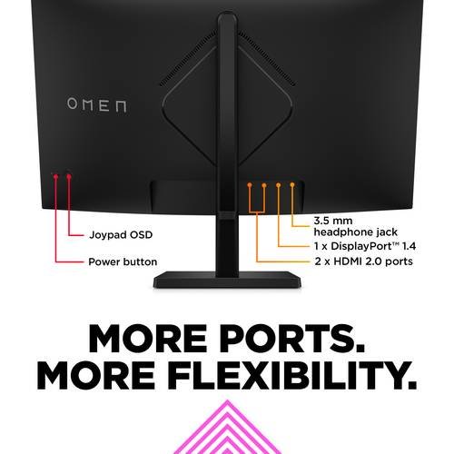 Omen by HP 31.5 inch QHD 165Hz Curved Gaming Monitor - Omen 32c (780K6AA) — HP, Bakı (4)