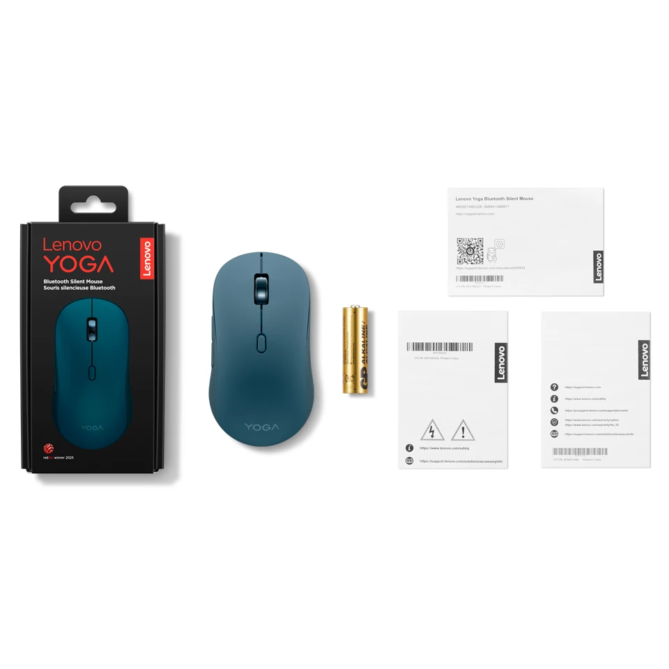 Lenovo Yoga Bluetooth Silent Mouse Tidal Teal (GY51S61916) — Veb kameralar, Bakı (6)