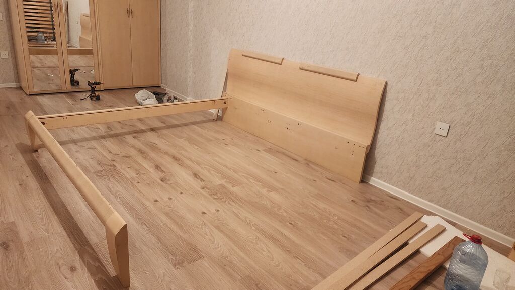 Açıq ağac rəngində yataq otağı dəsti. Müasir və skandinav üslublu — Yataq otağı mobilya dəstləri, Sumqayıt (4)