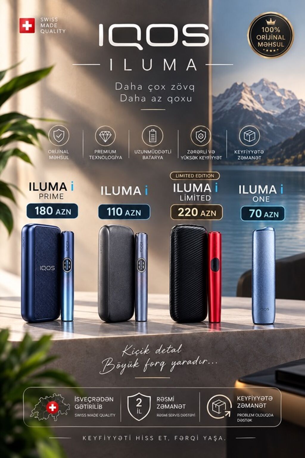 Iqos Iluma seriyası – Daha çox zövq, daha az qoxu. Məhsul — Elektronik siqaretlər, Bakı