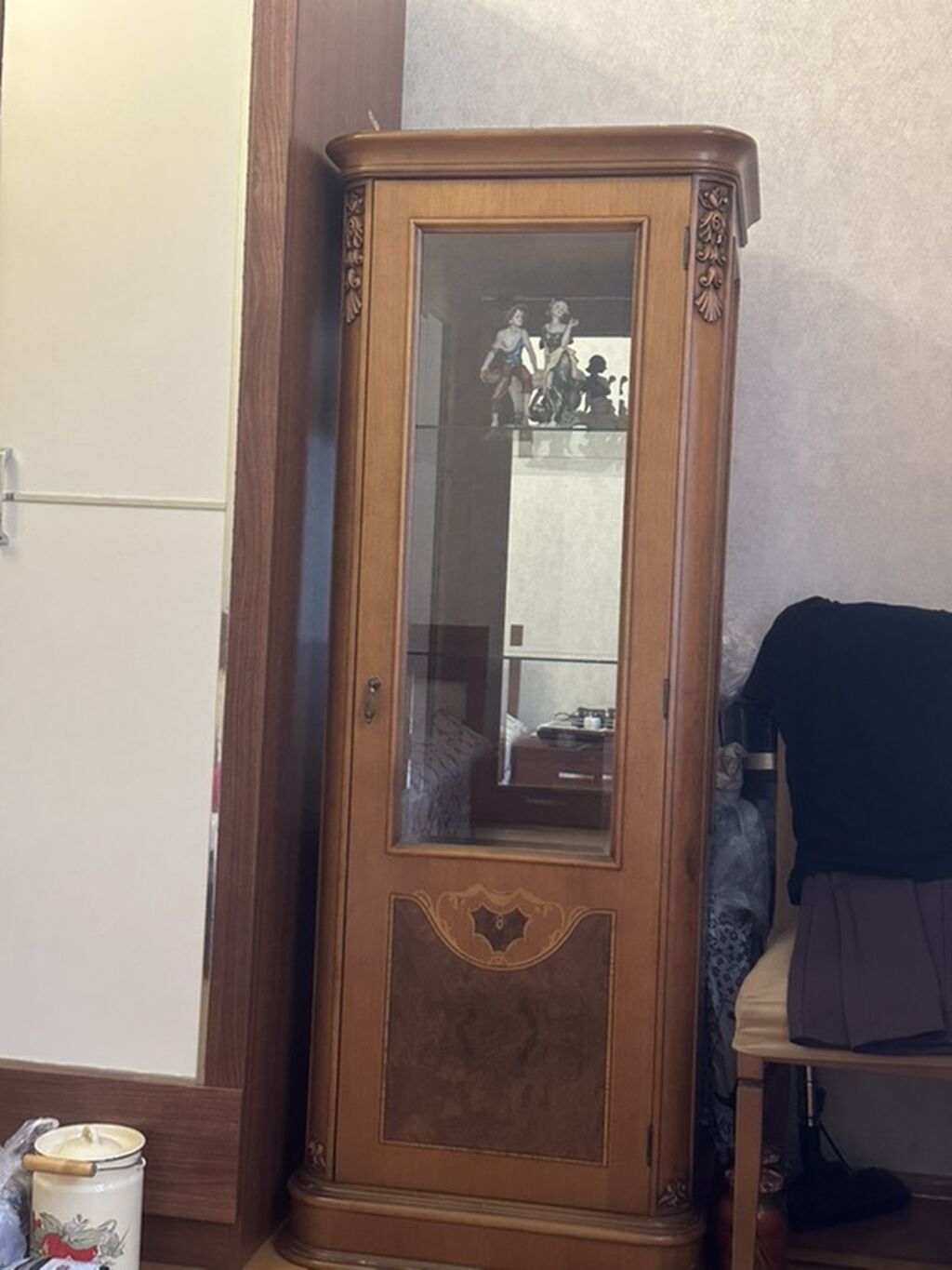 Klassik üslubda vitrin-dolab - Material: təbii ağac (şabalıd/qoz — Şkaflar, Bakı (2)